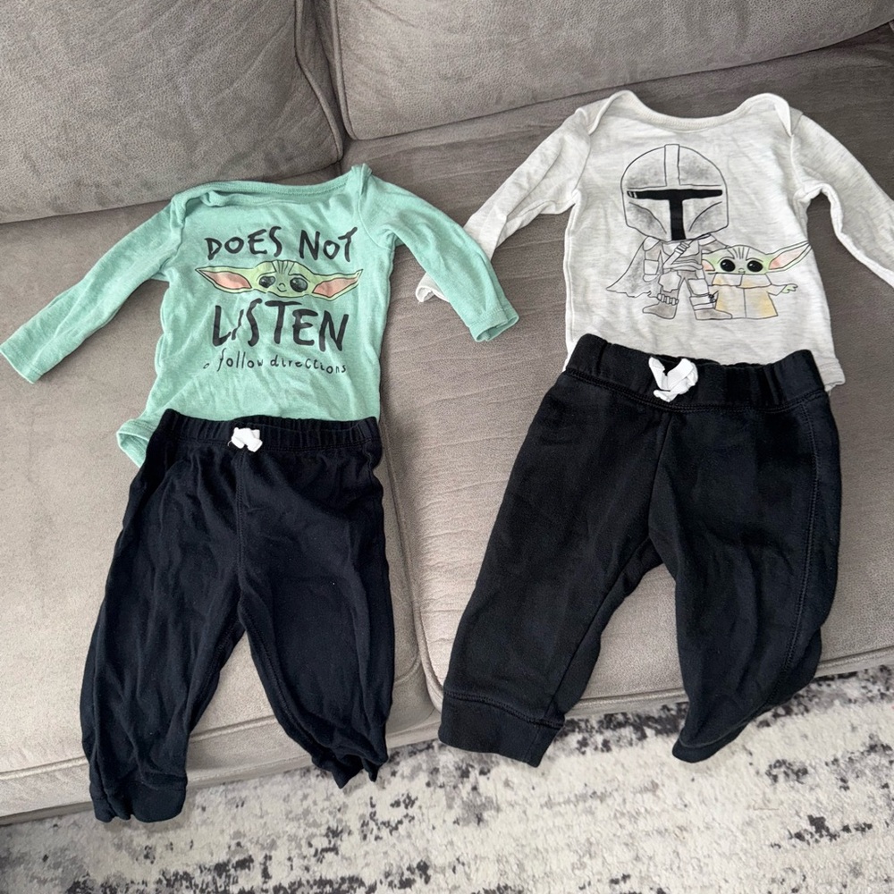 Star Wars Outfit Sets 12 months